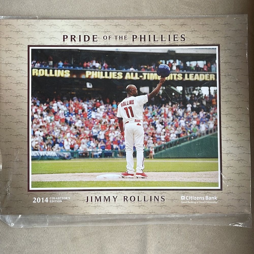 PHILLIES Jimmy Rollins picture 2014 “Pride of the Phillies” Collector’s Edition